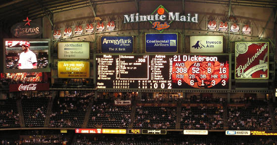 Minute Maid Park's Scoreboard - Houston Texas