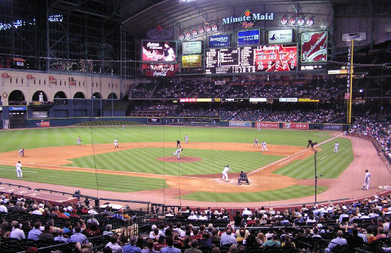 The pitch at Minute Maid park- Houston Tx
